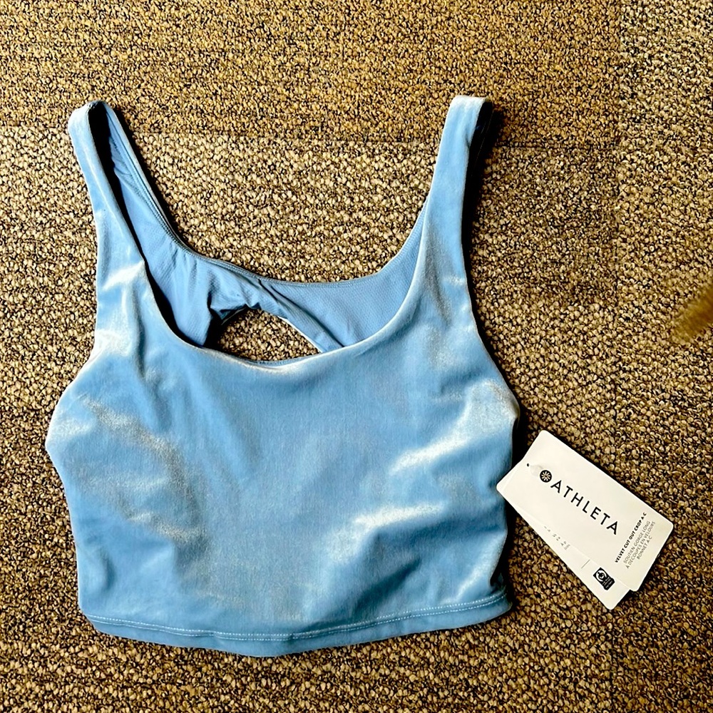 Athleta Velvet Cut Out Crop A-C